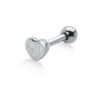 Enameled Heart Shaped Helix Piercing TIP-402-4
